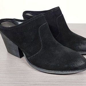 Treasure & Bond Charley Mule, Black Suede, Womens Size 6